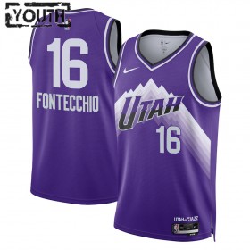 Camiseta Niños Utah Jazz Simone Fontecchio 2023-24 Nike City Edition Violeta Swingman